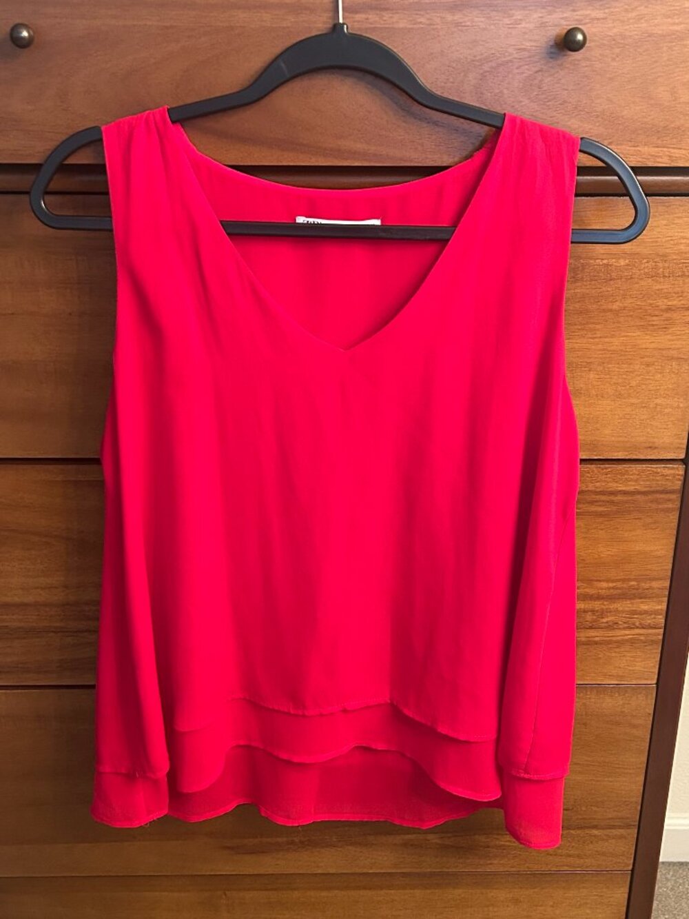 Zara | Red Layered Tank Top | M